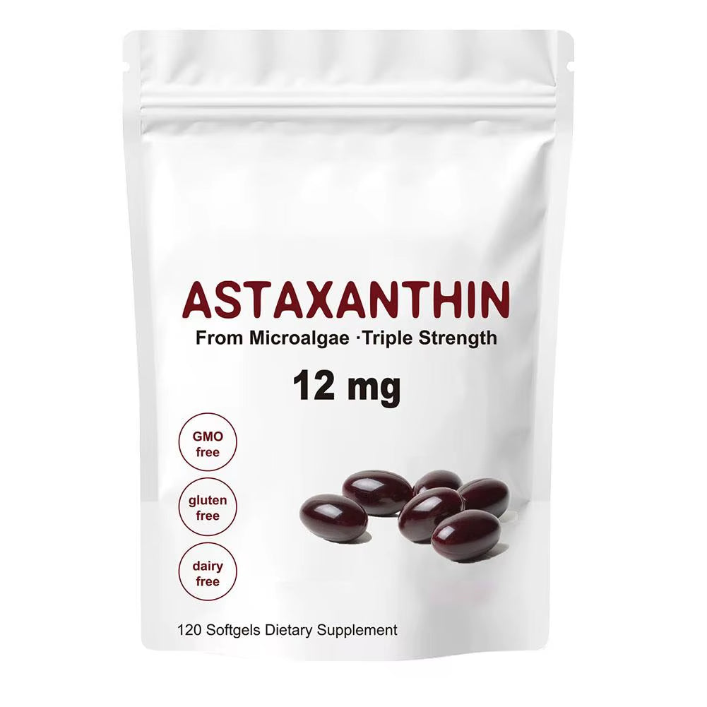 12Mg Natural Astaxanthin Antioxidant Capsules 120 Capsules Promotes Metabolism Improve Eye Skin Health Antioxidant Supplement