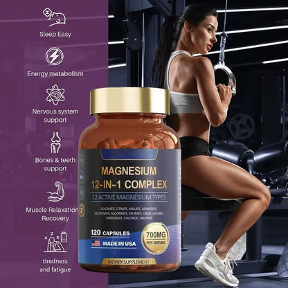 1/3/5Pc Magnesium Supplement Capsule,Magnesium Glycinate Formula,Support Muscle,Joint and Heart Health Magnesium Complex Capsule